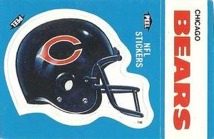 1987 Fleer Team Action - Stickers #NNO Chicago Bears Helmet Front
