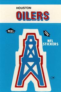 1987 Fleer Team Action - Stickers #NNO Houston Oilers Logo Front