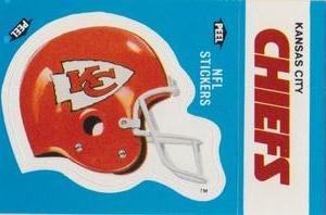 1987 Fleer Team Action - Stickers #NNO Kansas City Chiefs Helmet Front