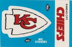1987 Fleer Team Action - Stickers #NNO Kansas City Chiefs Logo Front