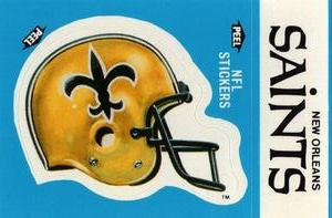 1987 Fleer Team Action - Stickers #NNO New Orleans Saints Helmet Front