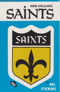 1987 Fleer Team Action - Stickers #NNO New Orleans Saints Logo Front