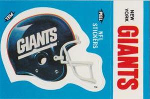 1987 Fleer Team Action - Stickers #NNO New York Giants Helmet Front