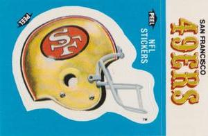 1987 Fleer Team Action - Stickers #NNO San Francisco 49ers Helmet Front
