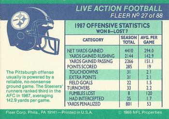 1988 Fleer Team Action #27 Life in the Fast Lane (Offense) Back