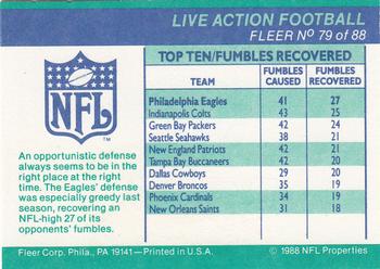 1988 Fleer Team Action #79 Fumble Recovery Back