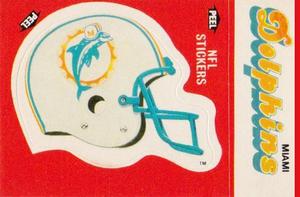 1988 Fleer Team Action - Stickers #NNO Miami Dolphins Helmet Front