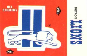 1988 Fleer Team Action - Stickers #NNO Detroit Lions Logo Front