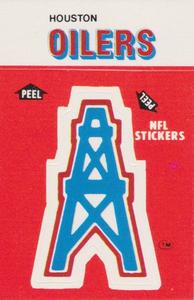 1988 Fleer Team Action - Stickers #NNO Houston Oilers Logo Front