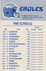 1988 Fleer Team Action - Stickers #NNO Philadelphia Eagles Helmet Back
