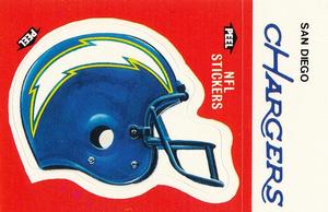 1988 Fleer Team Action - Stickers #NNO San Diego Chargers Helmet Front