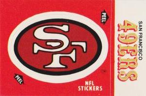 1988 Fleer Team Action - Stickers #NNO San Francisco 49ers Logo Front