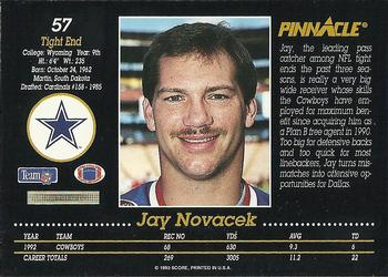 1993 Pinnacle #57 Jay Novacek Back