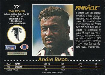1993 Pinnacle #77 Andre Rison Back