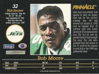 1993 Pinnacle #32 Rob Moore Back