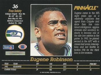1993 Pinnacle #36 Eugene Robinson Back