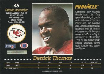 1993 Pinnacle #45 Derrick Thomas Back
