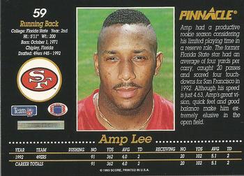 1993 Pinnacle #59 Amp Lee Back