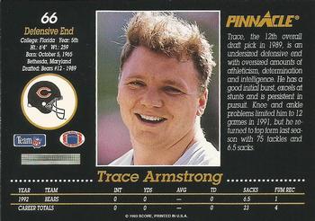 1993 Pinnacle #66 Trace Armstrong Back