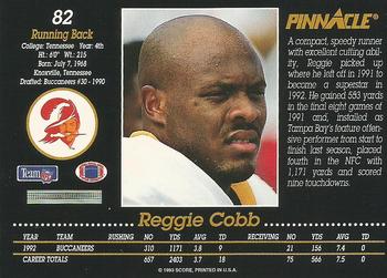 1993 Pinnacle #82 Reggie Cobb Back
