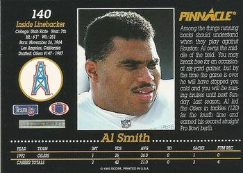 1993 Pinnacle #140 Al Smith Back