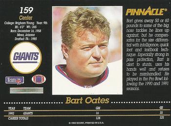 1993 Pinnacle #159 Bart Oates Back
