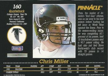 1993 Pinnacle #160 Chris Miller Back