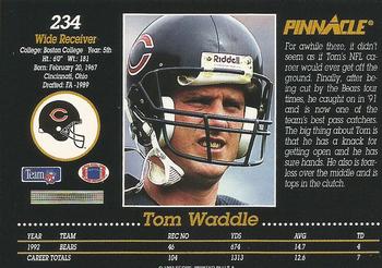 1993 Pinnacle #234 Tom Waddle Back