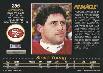 1993 Pinnacle #255 Steve Young Back