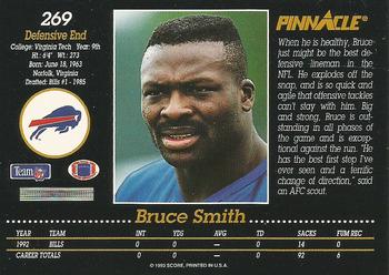 1993 Pinnacle #269 Bruce Smith Back