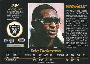 1993 Pinnacle #349 Eric Dickerson Back