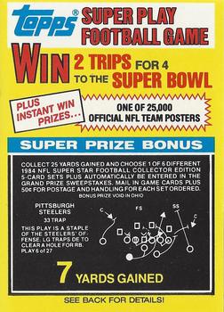 1984 Topps - Super Play Game Cards #6 Pittsburgh Steelers Front