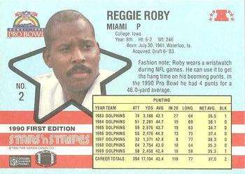 1990 Asher Candy Stars 'n Stripes #2 Reggie Roby Back