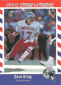 1990 Asher Candy Stars 'n Stripes #4 Dave Krieg Front