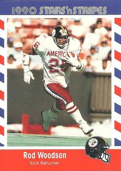 1990 Asher Candy Stars 'n Stripes #7 Rod Woodson Front
