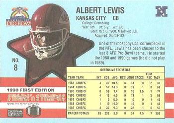 1990 Asher Candy Stars 'n Stripes #8 Albert Lewis Back