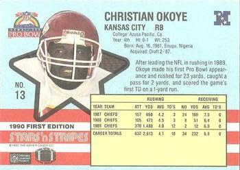 1990 Asher Candy Stars 'n Stripes #13 Christian Okoye Back