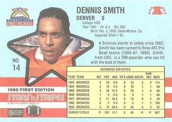 1990 Asher Candy Stars 'n Stripes #14 Dennis Smith Back