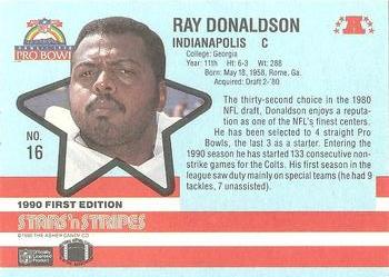 1990 Asher Candy Stars 'n Stripes #16 Ray Donaldson Back