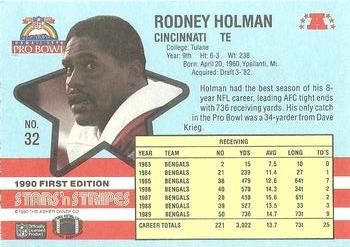 1990 Asher Candy Stars 'n Stripes #32 Rodney Holman Back