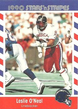1990 Asher Candy Stars 'n Stripes #37 Leslie O'Neal Front