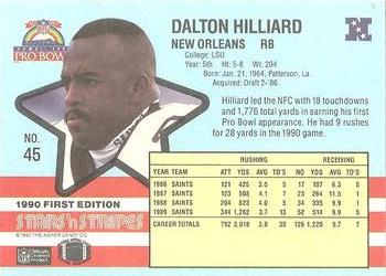 1990 Asher Candy Stars 'n Stripes #45 Dalton Hilliard Back