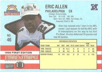 1990 Asher Candy Stars 'n Stripes #46 Eric Allen Back