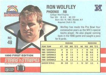 1990 Asher Candy Stars 'n Stripes #48 Ron Wolfley Back