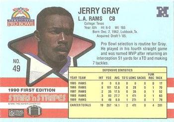 1990 Asher Candy Stars 'n Stripes #49 Jerry Gray Back