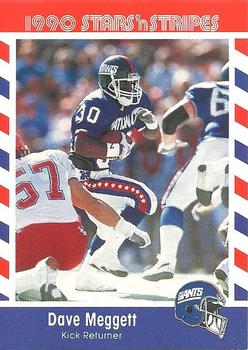 1990 Asher Candy Stars 'n Stripes #50 Dave Meggett Front