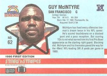 1990 Asher Candy Stars 'n Stripes #62 Guy McIntyre Back
