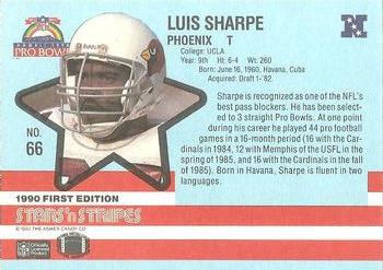 1990 Asher Candy Stars 'n Stripes #66 Luis Sharpe Back
