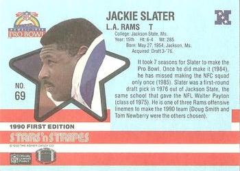 1990 Asher Candy Stars 'n Stripes #69 Jackie Slater Back