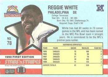 1990 Asher Candy Stars 'n Stripes #78 Reggie White Back